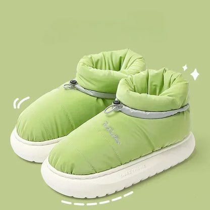 Chunky Women's Snow Boots Warm Down Winter 2023 Waterproof Female Ankle Boot with Fur Non-slip Candy Color Cotton Shoes Woman