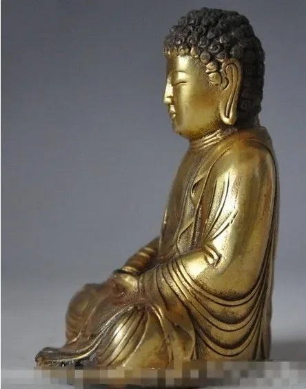 Cina Cina Buddhisme Kuningan Sakyamuni Amitabha Tathagata Patung Buddha