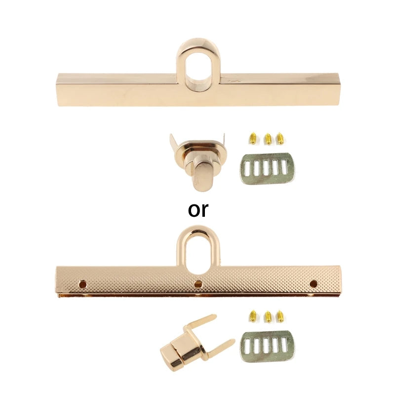 Clasp Turn Lock Purse Closure Twist Lock Fastener Metal Hardware Clip Buckles for DIY Handbag Shoulder Bags Craft Making