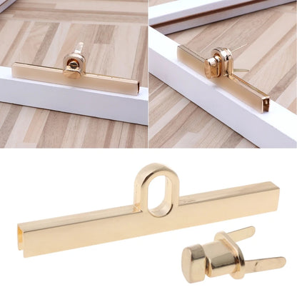 Clasp Turn Lock Purse Closure Twist Lock Fastener Metal Hardware Clip Buckles for DIY Handbag Shoulder Bags Craft Making