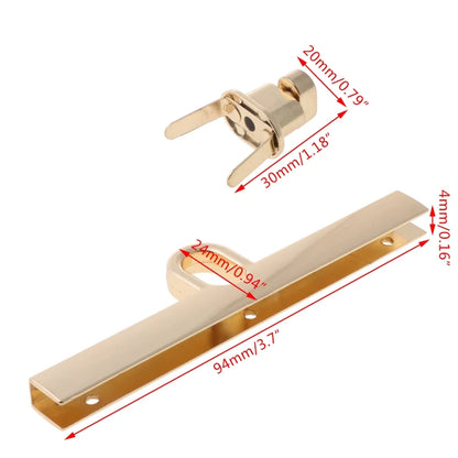 Clasp Turn Lock Purse Closure Twist Lock Fastener Metal Hardware Clip Buckles for DIY Handbag Shoulder Bags Craft Making