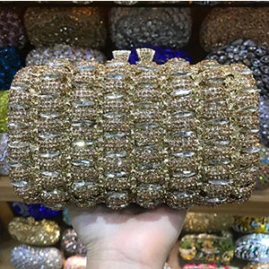 Classic Design Silver red gold Wedding Clutch Bags Women Luxury Crystal Party Evening bags Sparkly Handmade Bridal Purse Bag
