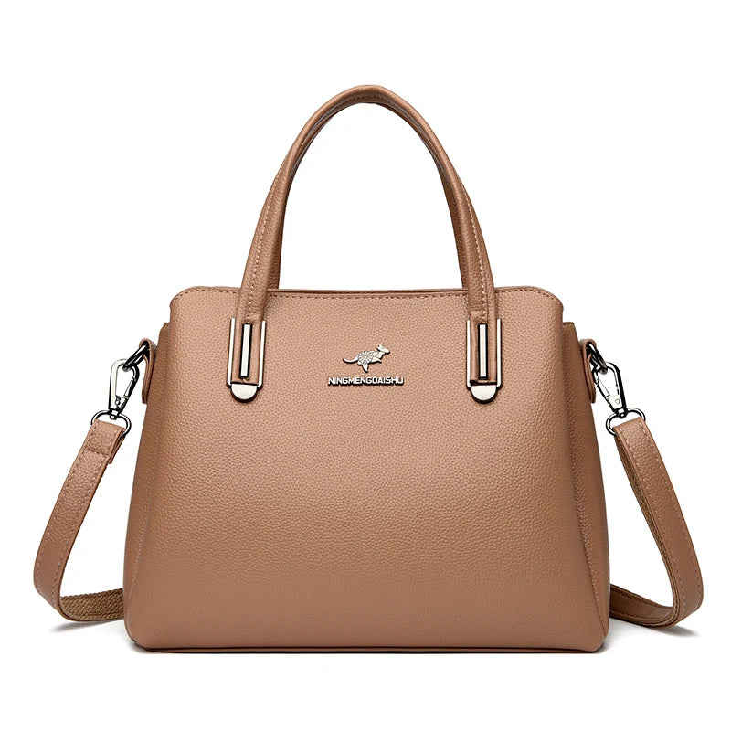 Classic Fashion Large Capacity Ladies Tote Bag High-quality Soft Leather Shoulder Crossbody Bags Designer Brand Women's Handbag