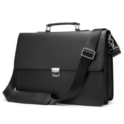Classic Luxury Men Briefcase Genuine Leather Work Totes Business Handbags Black Red Cowskin Laptop for Layer Doctor Bag