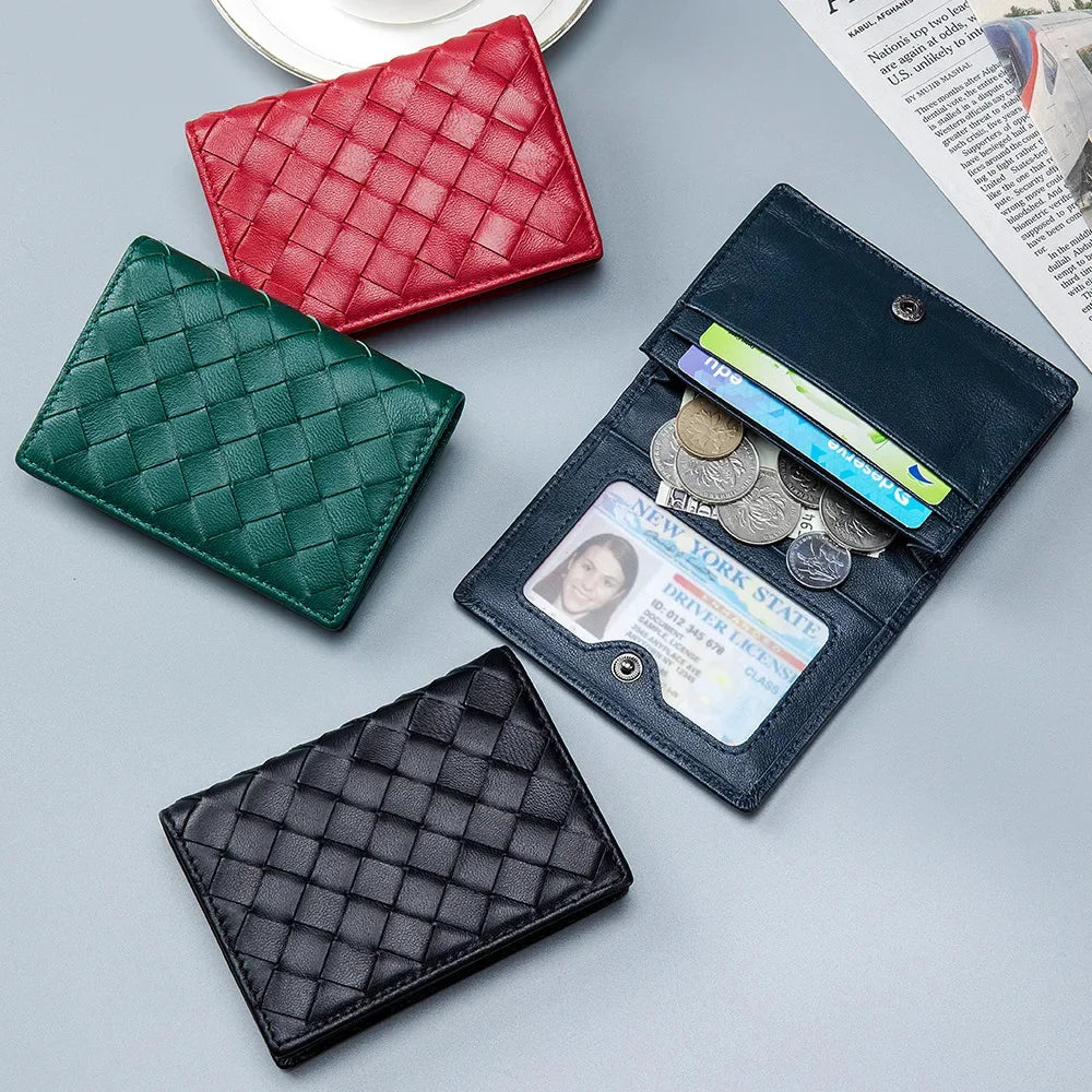 Classic Men's Wallet with Multiple Compartments, Including Cardholder and Coin Purse, Made of High-quality Sheepskin Material