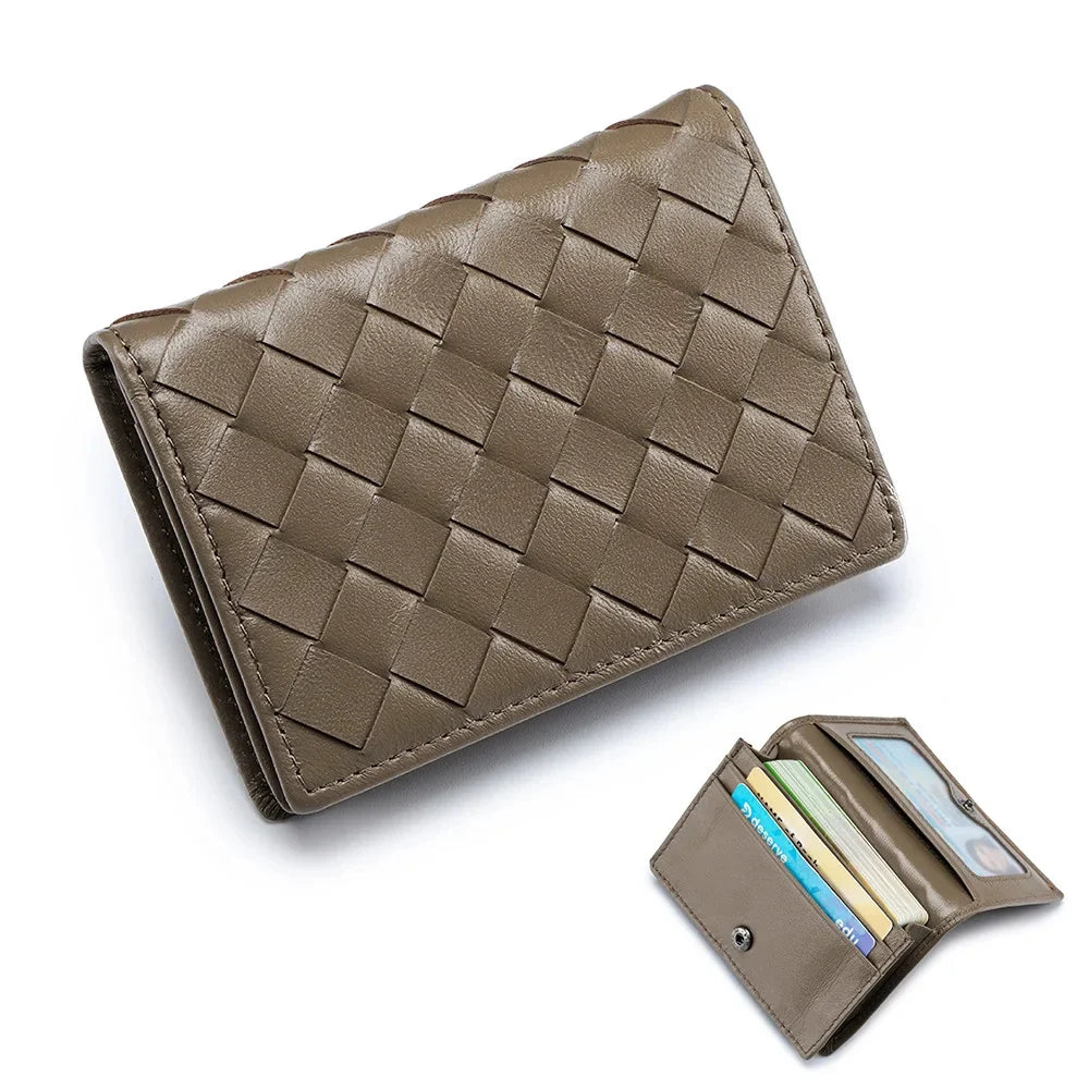 Classic Men's Wallet with Multiple Compartments, Including Cardholder and Coin Purse, Made of High-quality Sheepskin Material