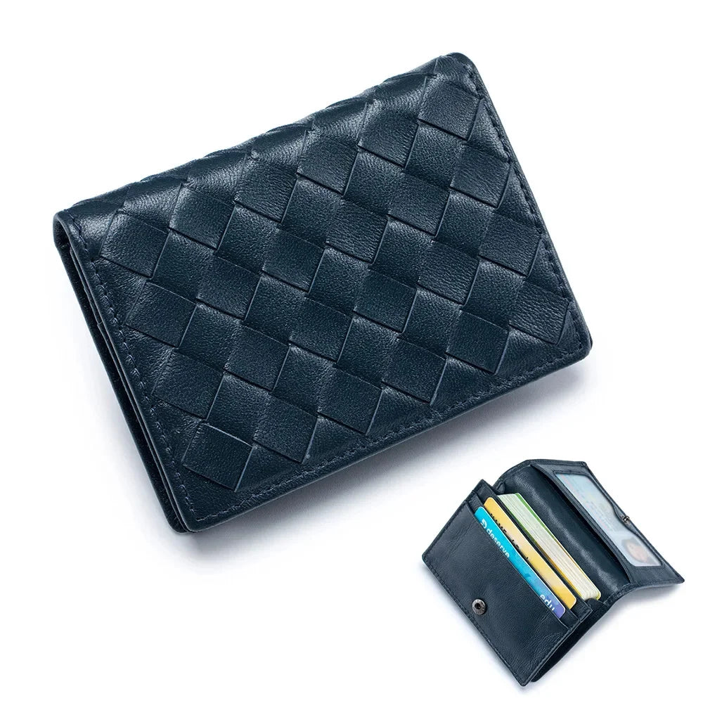 Classic Men's Wallet with Multiple Compartments, Including Cardholder and Coin Purse, Made of High-quality Sheepskin Material