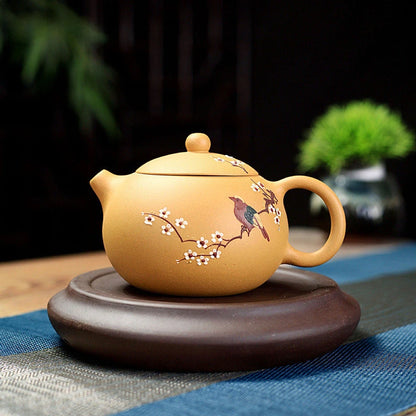 Classic Yixing Purple Clay Teapot Handmade Section Mud Xishi Pot Zisha Filter Beauty Kettle Chinese Tea Set Accessories 400ml