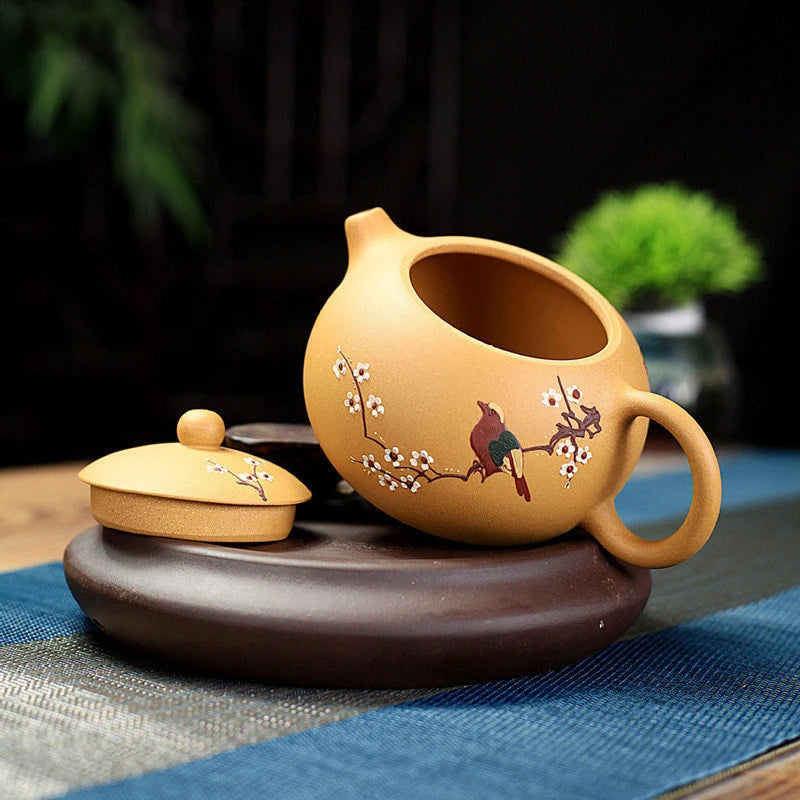 Classic Yixing Purple Clay Teapot Handmade Section Mud Xishi Pot Zisha Filter Beauty Kettle Chinese Tea Set Accessories 400ml