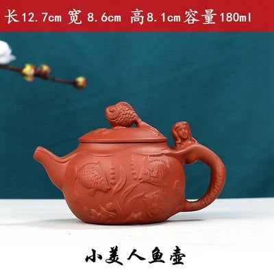 Classic Yixing Purple Clay Teapot Handmade Zhu Mud Beauty Kettle Household Filter Tea Sets Custom Chinese Zisha Tea Infuser