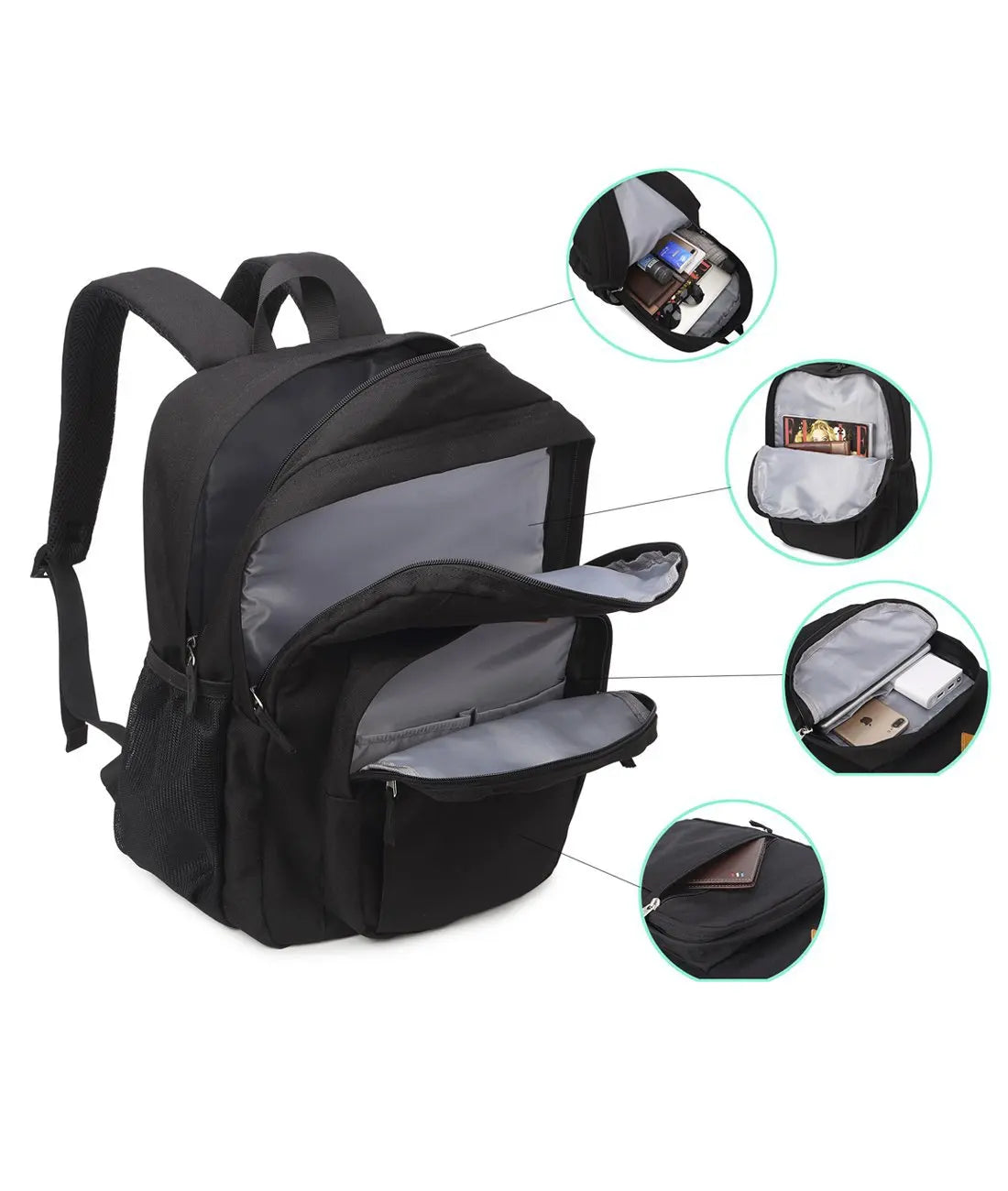 Classical Basic Travel Backpack For School Water Resistant Bookbag