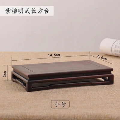 Classical rectangular Rosewood flowerpots, vases, Jade, rare stones, Buddha statues, tea sets,ornaments, solid wood bases