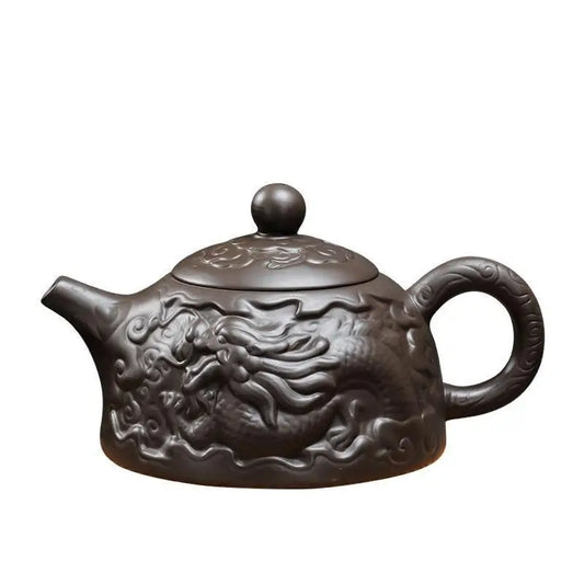 Clay Teapot Ceramic Puer Oolong Tea Pot Small Capacity Tea Set Kung Fu Dragon Drinkware