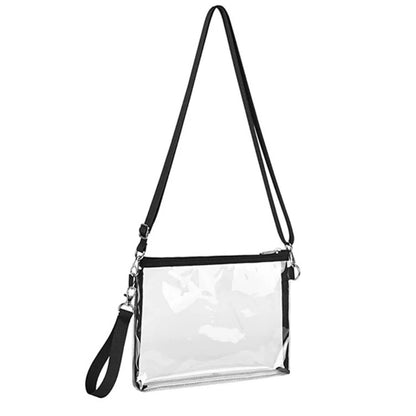 Clear Travel Shoulder Crossbody Bags with Adjustable Strap for Men Women Work Concert Sports Bag