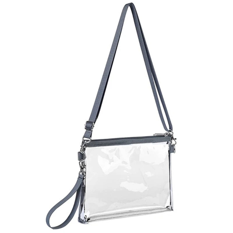 Clear Travel Shoulder Crossbody Bags with Adjustable Strap for Men Women Work Concert Sports Bag