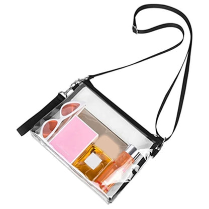 Clear Travel Shoulder Crossbody Bags with Adjustable Strap for Men Women Work Concert Sports Bag