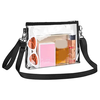 Clear Travel Shoulder Crossbody Bags with Adjustable Strap for Men Women Work Concert Sports Bag
