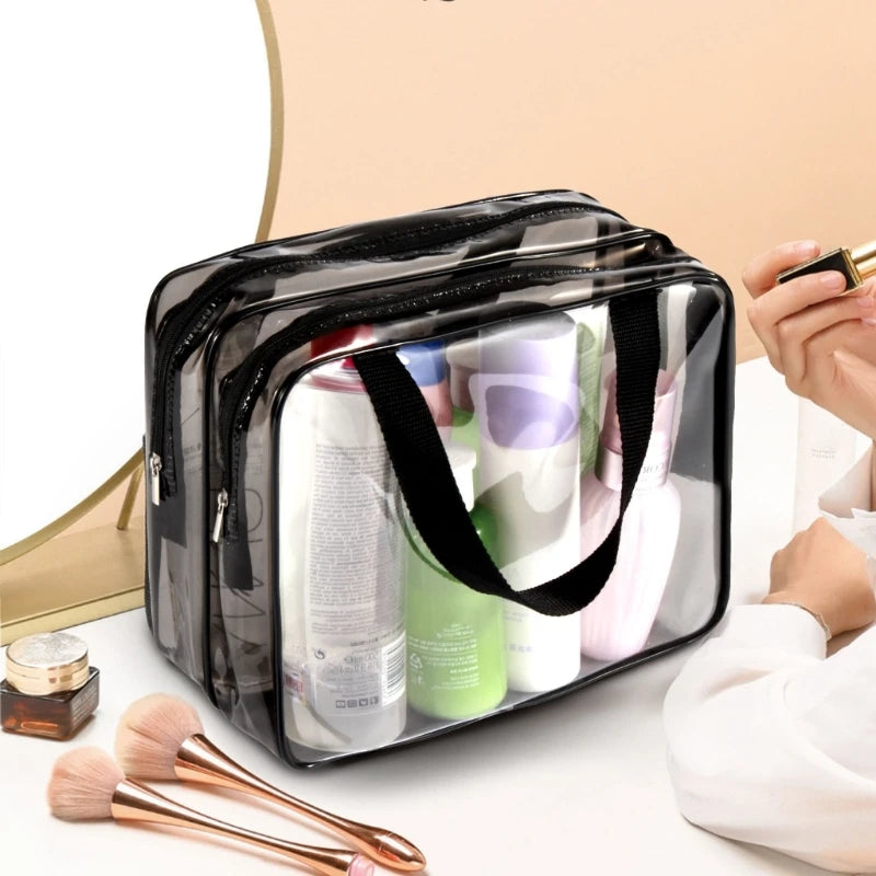 Clear Travel Toiletry Makeup Bag Multifunction Cosmetic Organizer Storage Pouch