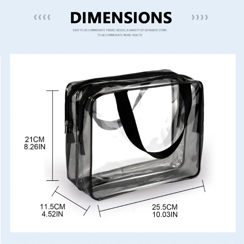 Clear Travel Toiletry Makeup Bag Multifunction Cosmetic Organizer Storage Pouch