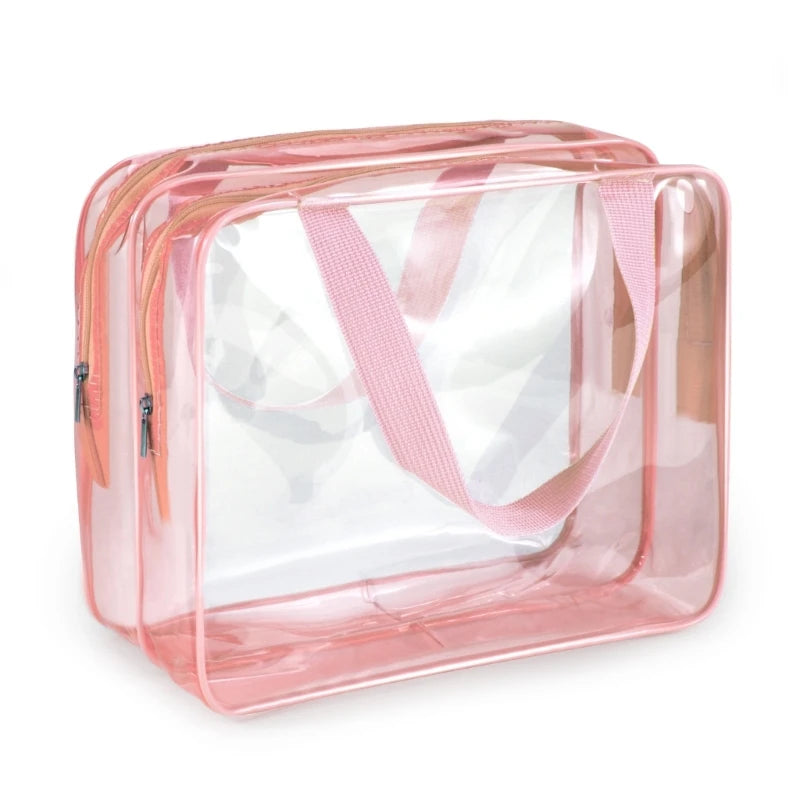 Clear Travel Toiletry Makeup Bag Multifunction Cosmetic Organizer Storage Pouch