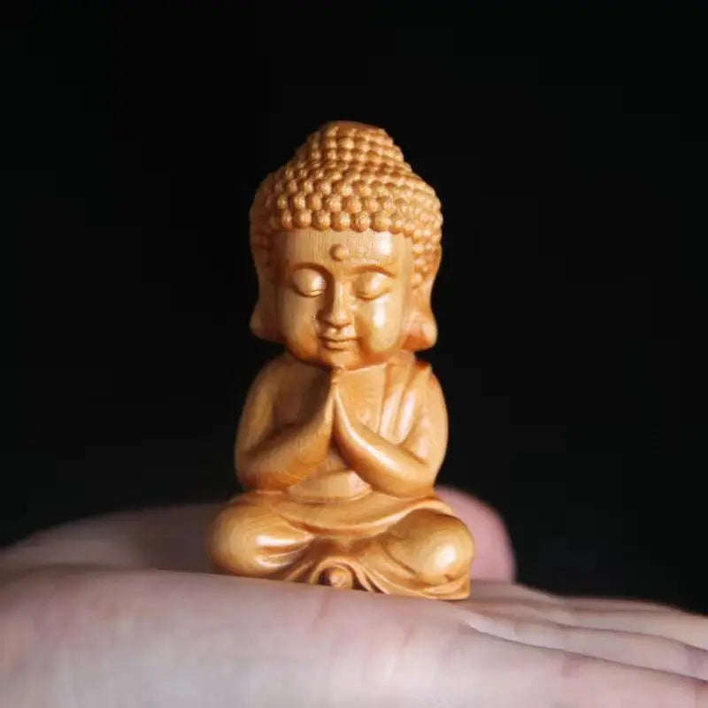 Cliff Cypress Wood Carving Dayagi Car Decoration Solid Wood Shakya Such As Buddha Home Decoration Sculpture Modern Art