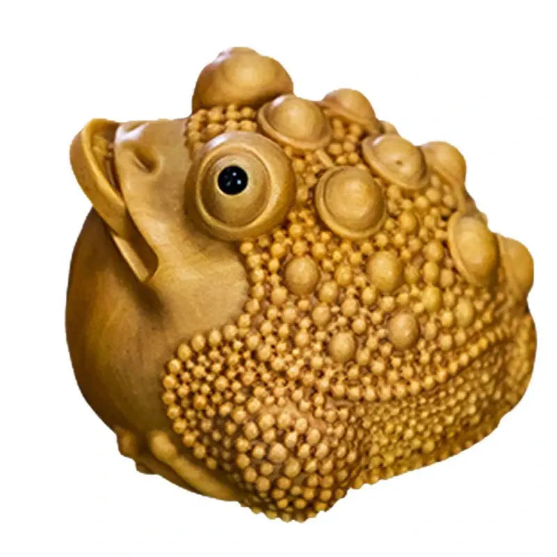 Cliff cypress wood carving home decoration, financial attraction, three legged small toad decoration, portable tray, stationery,