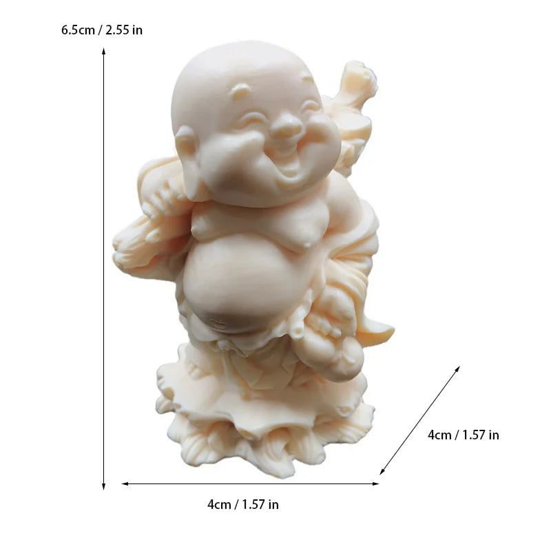 Cloth Bag Monk Characters Figurine Resin engraving Chinese Laughing Buddha Lovely Home Room Office Feng Shui Decoration Statue