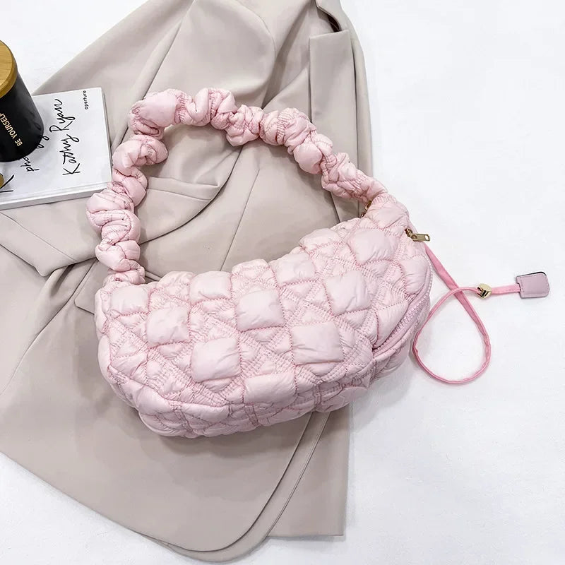 Cloud pleats, armpit bag, casual dumpling bag, one-shoulder crossbody bag, women
