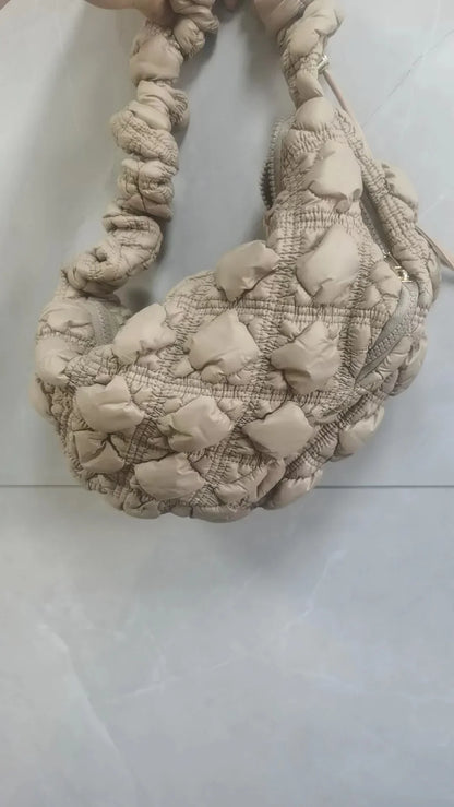 Cloud pleats, armpit bag, casual dumpling bag, one-shoulder crossbody bag, women