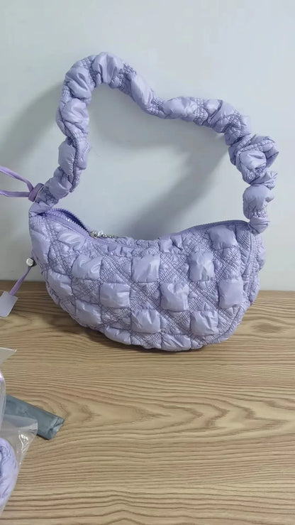 Cloud pleats, armpit bag, casual dumpling bag, one-shoulder crossbody bag, women
