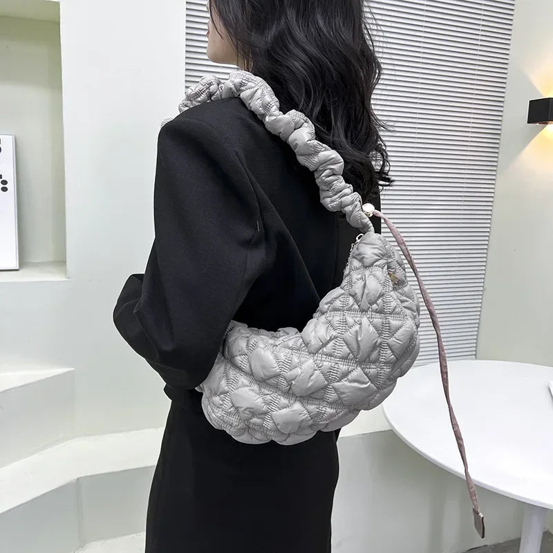 Cloud pleats, armpit bag, casual dumpling bag, one-shoulder crossbody bag, women