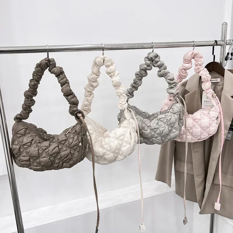Cloud pleats, armpit bag, casual dumpling bag, one-shoulder crossbody bag, women