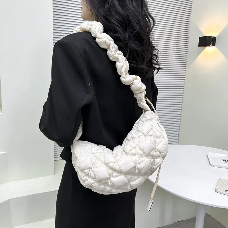 Cloud pleats, armpit bag, casual dumpling bag, one-shoulder crossbody bag, women