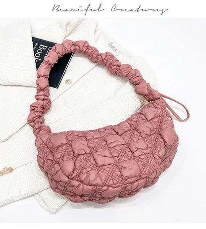 Cloud pleats, armpit bag, casual dumpling bag, one-shoulder crossbody bag, women