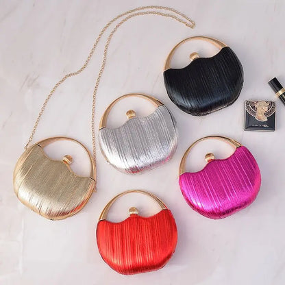 Clutch Bag Luxury Handbags For Women Elegant Round Shoulder Bag Female Small Party Evening Clutch Bag Purse Sac A Main