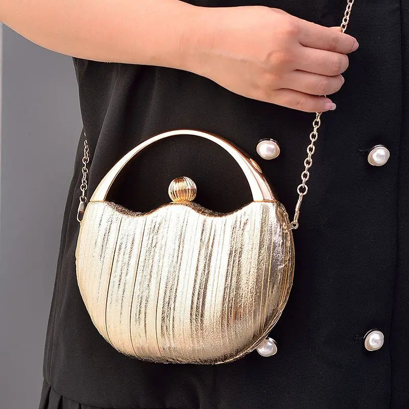 Clutch Bag Luxury Handbags For Women Elegant Round Shoulder Bag Female Small Party Evening Clutch Bag Purse Sac A Main