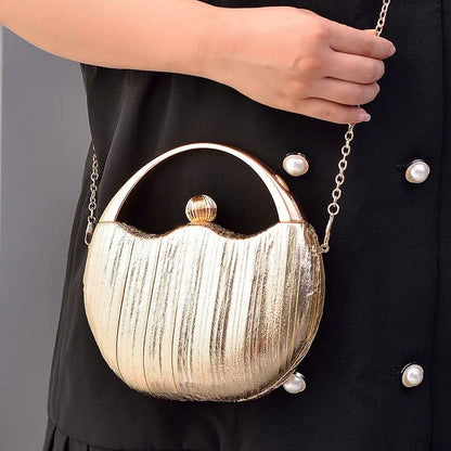 Clutch Bag Luxury Handbags For Women Elegant Round Shoulder Bag Female Small Party Evening Clutch Bag Purse Sac A Main