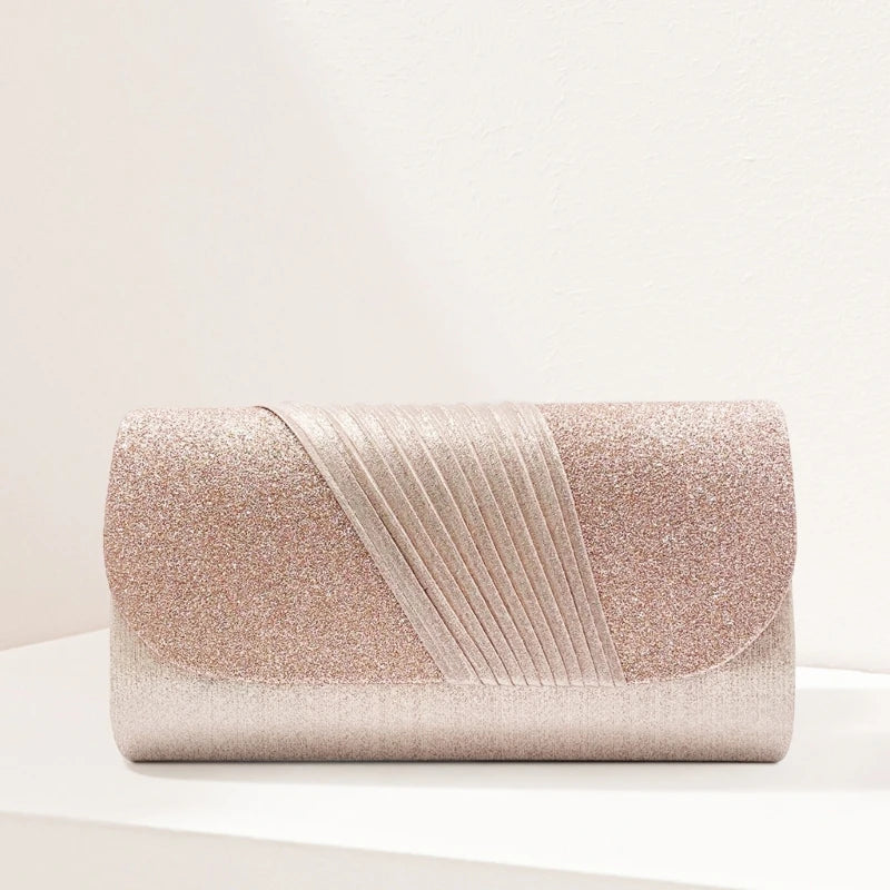 Clutch Purse Evening Bag Women Prom Sparkling Handbag With Detachable Chain
