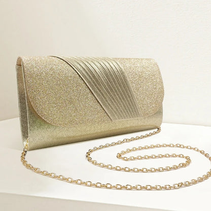 Clutch Purse Evening Bag Women Prom Sparkling Handbag With Detachable Chain