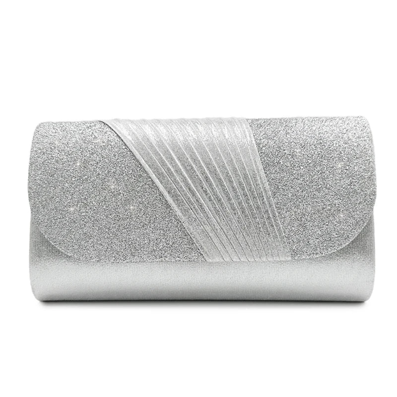Clutch Purse Evening Bag Women Prom Sparkling Handbag With Detachable Chain