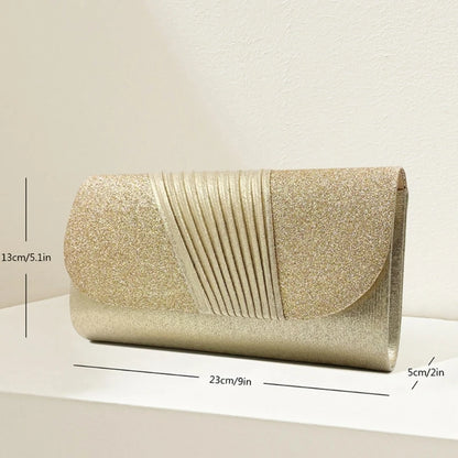 Clutch Purse Evening Bag Women Prom Sparkling Handbag With Detachable Chain