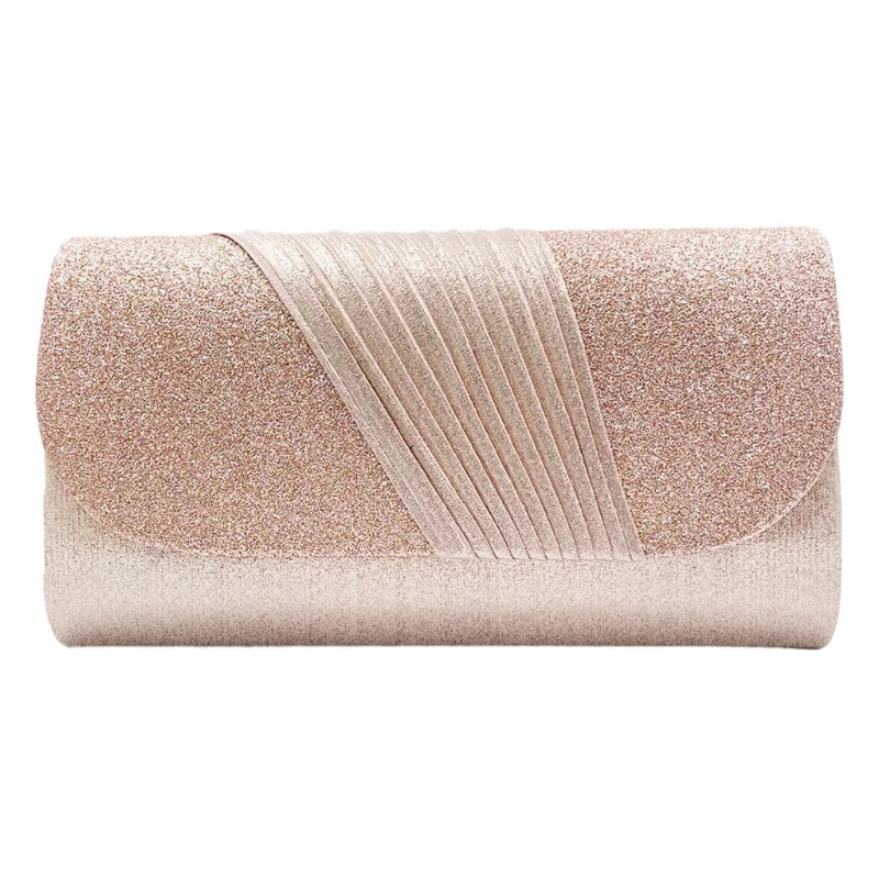 Clutch Purse Evening Bag Women Prom Sparkling Handbag With Detachable Chain