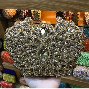 Clutch XIYUAN Luxury gold Crystal Clutch Handbag Full Diamond Evening Bag Party clutch Purse Shoulder Rhinestone Bag for wedding