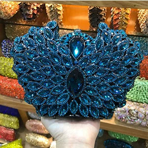 Clutch XIYUAN Luxury gold Crystal Clutch Handbag Full Diamond Evening Bag Party clutch Purse Shoulder Rhinestone Bag for wedding