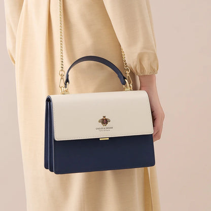 Cnoles Women Bee Shoulder Bag Versatile Chain Small Square Bag Women's Lady Brand Handbag Crossbody Bags