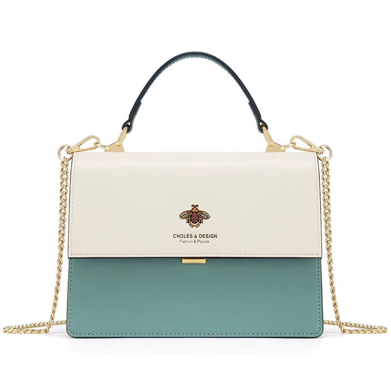 Cnoles Women Bee Shoulder Bag Versatile Chain Small Square Bag Women's Lady Brand Handbag Crossbody Bags
