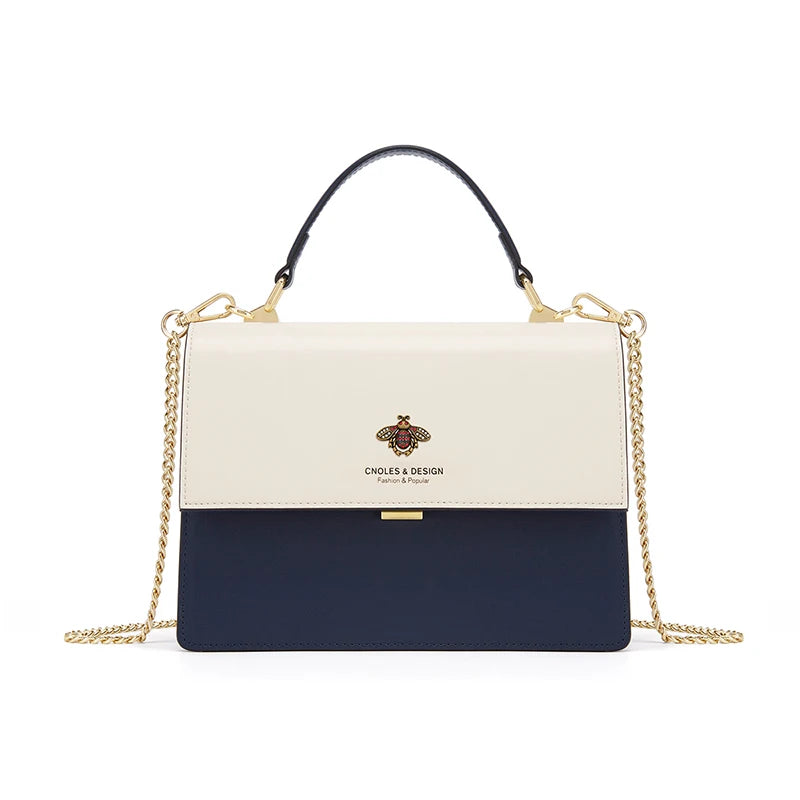 Cnoles Women Bee Shoulder Bag Versatile Chain Small Square Bag Women's Lady Brand Handbag Crossbody Bags