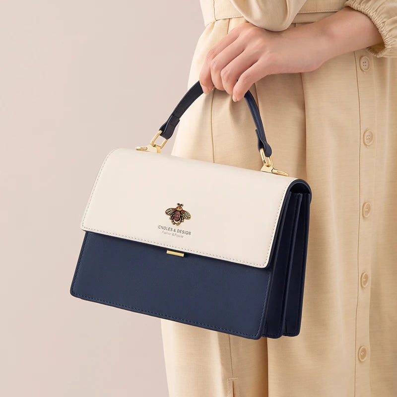 Cnoles Women Bee Shoulder Bag Versatile Chain Small Square Bag Women's Lady Brand Handbag Crossbody Bags