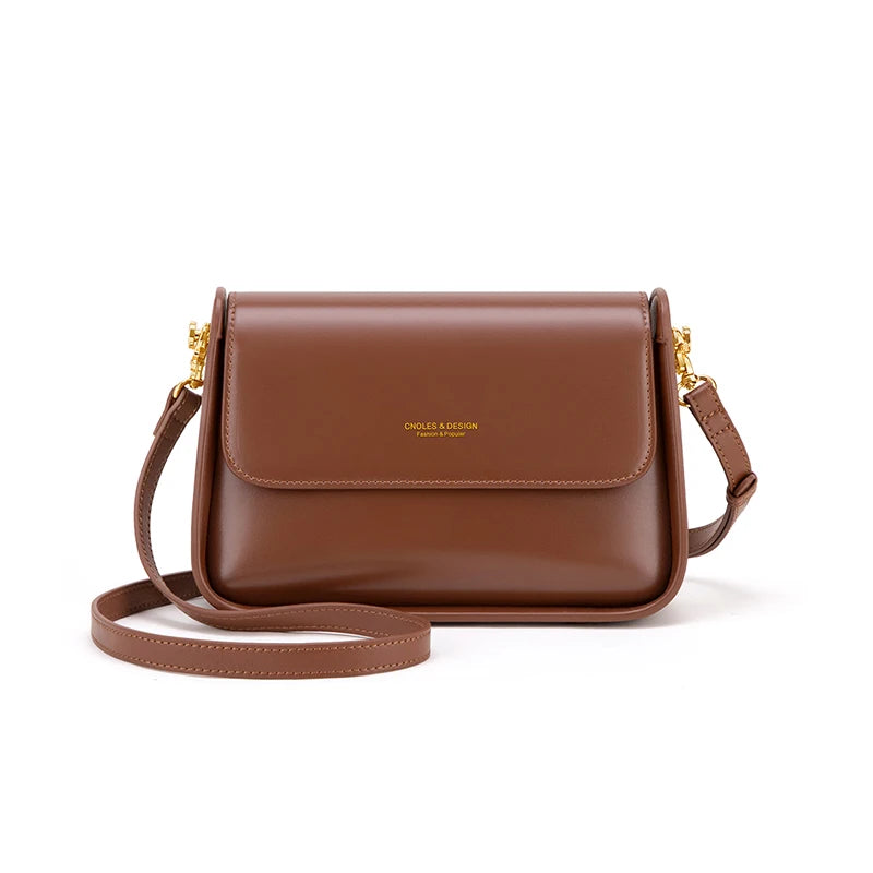 Cnoles Women Shoulder Bags Designer Handbags Genuine Leather Cross body Bag Woman Small Purses Female Clutch Purse