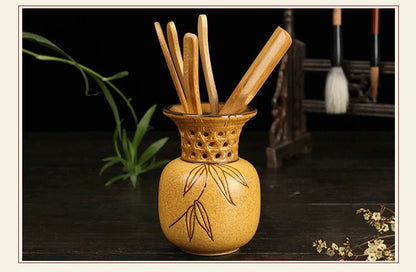 Coarse Pottery Tea Can Tea Set Accessories Traditional Tea Ceremony Six Gentleman Ceramic Teaware Tool Suit Tea Table Decoration